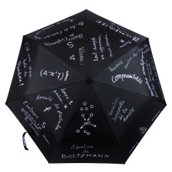 Parapluie Oméga "Équation de Boltzmann", mathématiquement et poétiquement illustré !