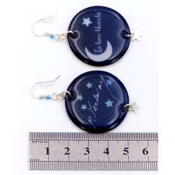 Boucles d'oreilles « La lune blanche & Verlaine » argent sterling gamme Funny Girl