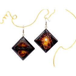 Boucles d'oreilles Funny Girl « Einstein Field Equations » sublime bijou-science !